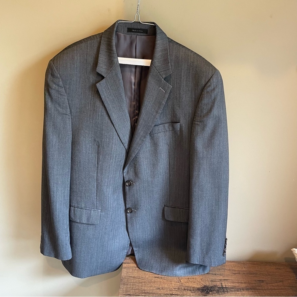 Ralph Lauren￼ Mans Sports￼ Coat￼ Gray ￼Plaid Suit Jacket￼ Blazer￼ Size ￼44R Wool